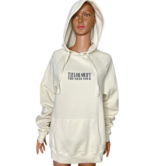 Taylor Swift Sweaters - Taylor Swift The Eras Tour Graphic Hoodie size XSmall Cream